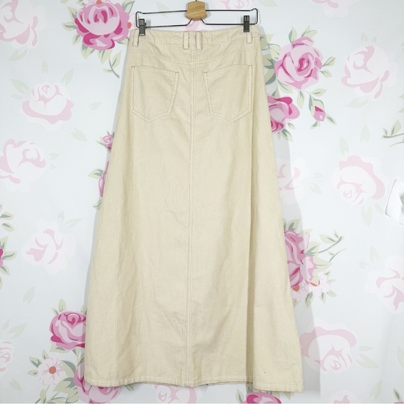 NEW Free People We The Free Come As You Are Cord Cream Beechwood Maxi Skirt 6 - Picture 10 of 13
